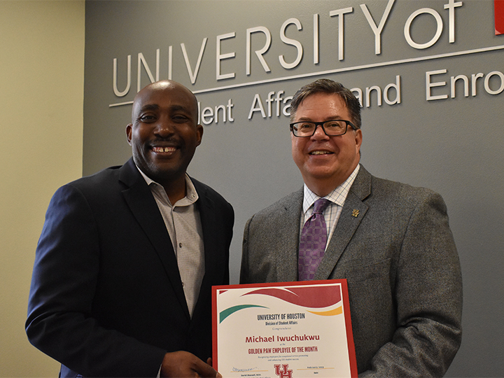 Michael Iwuchukwu (left) and Dr. Daniel Maxwell (right)