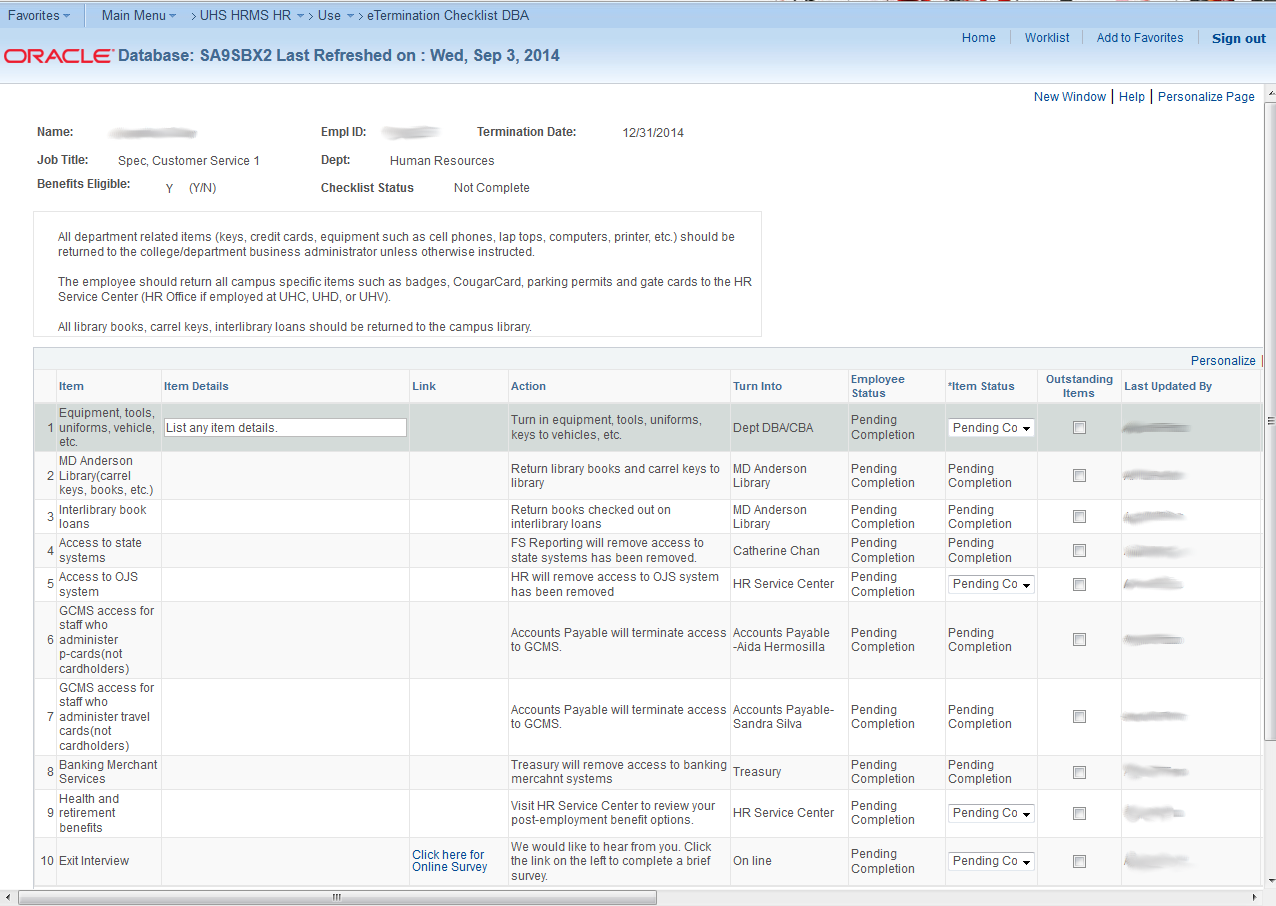 eTerm-checklist