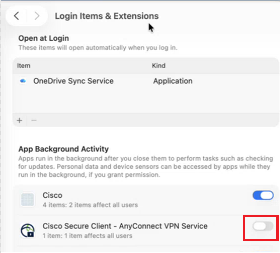 Login Items and Extensions Login Items and Extensions