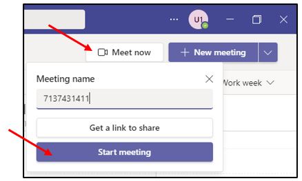 Make a Conference Call - Microsoft Teams - Windows