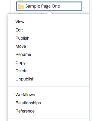 illustration of editing shortcuts available when right-clicking an asset name