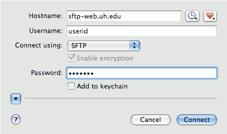 Fetch  Configuration panel