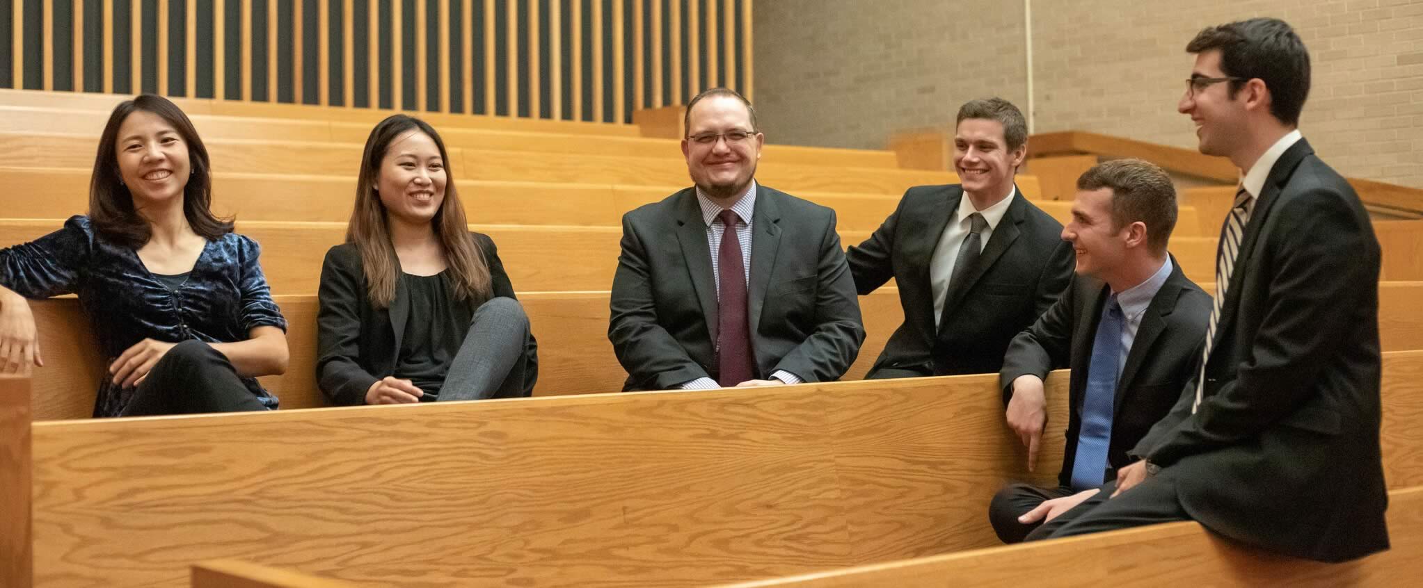 Organ students relaxing with the Director