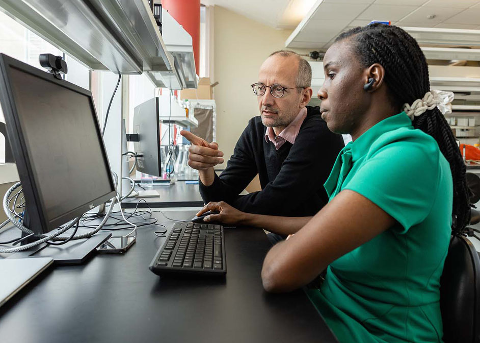 Quentin Vicens & Graduate Student Mary Adesina